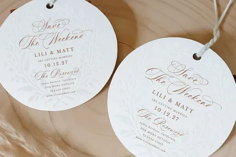 Handwritten calligraphy font La Rumba, perfect for luxury wedding invitations, logos, and custom DIY projects.