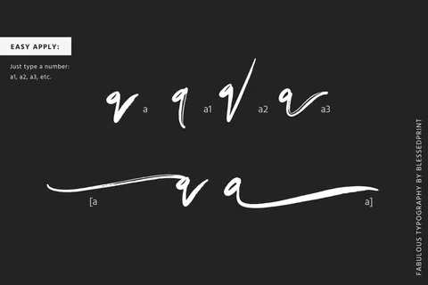 alternatives, letters, modern calligraphy style, Fab.Style