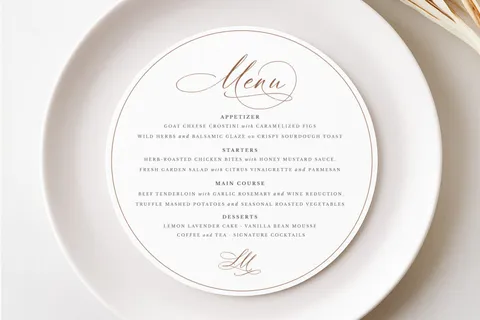 Wedding invitation design using La Rumba script font with elegant calligraphy and handwritten flourishes.