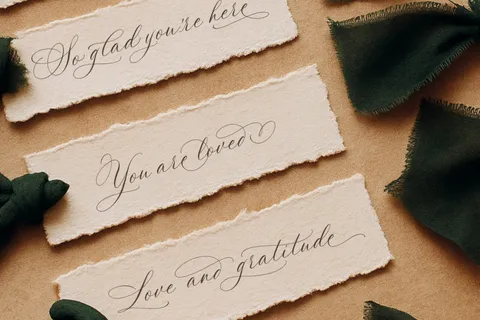 La Rumba calligraphy font with 750+ alternates, perfect for stylish logos, DIY invites, and elegant designs.