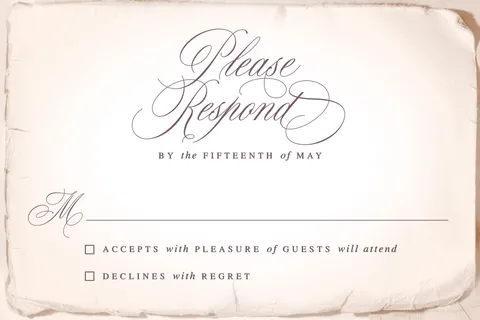 Please Respond wedding signature with Penmanship style by Blessed Print