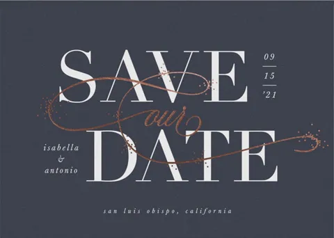 save our date, font, Mozart script, Blessed Print