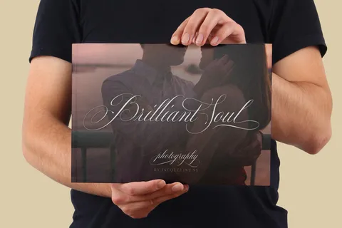 Brilliant Soul cover example, font in use: Mozart script