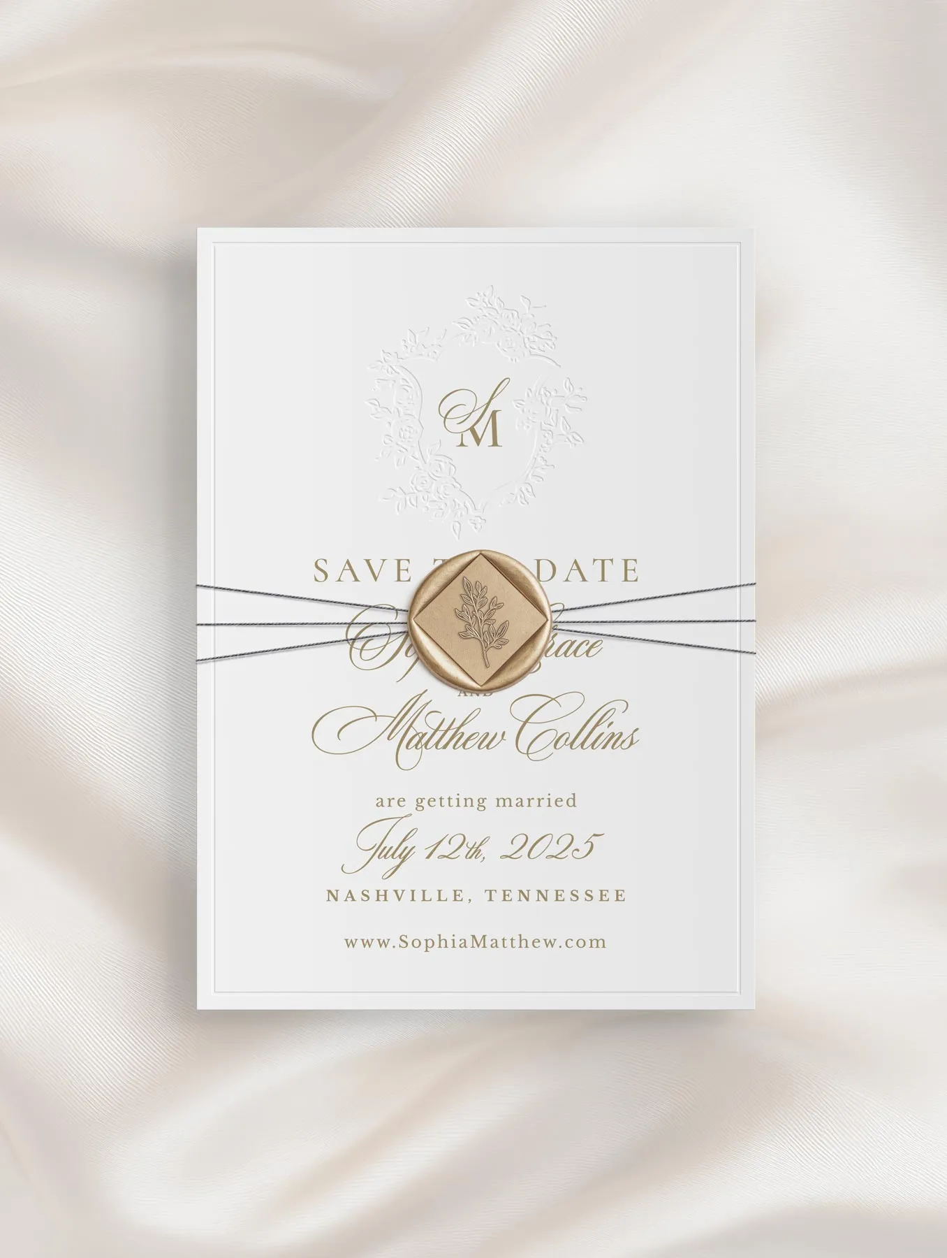 Flat lay wedding stationery scene — preview 6