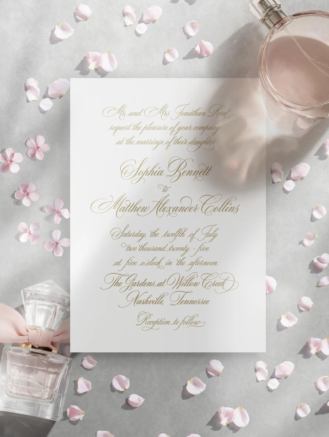 Flat lay wedding stationery scene — preview 9